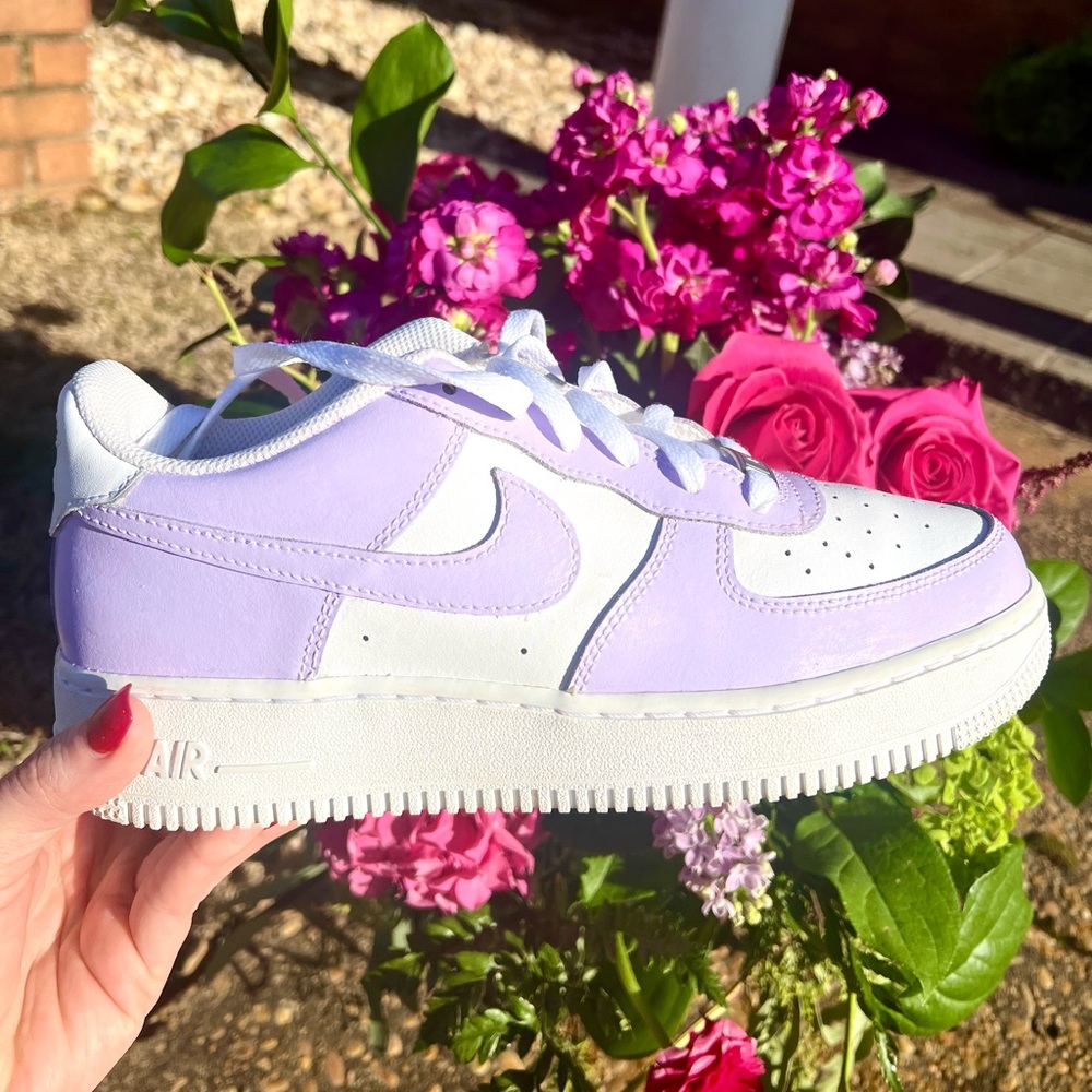 NIKE | Air Force Ones | Lavender and White | Womens size 8